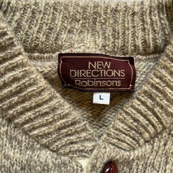 Vintage 80s Coastal Academia Fisherman Henley Quiet Luxury Grandpa Sweater M - Picture 3 of 8